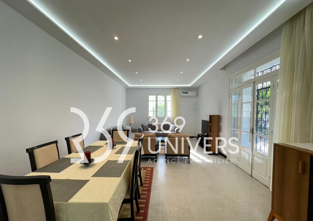 La Marsa&nbsp;Marsa Safsaf&nbsp;Location&nbsp;Appart. 3 pi�ces&nbsp;Rdc meubl� avec terrasse � la marsa ref ra172