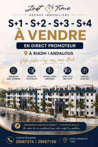Ariana Ville&nbsp;Riadh Landlous&nbsp;Vente&nbsp;Appart. 1 pi�ce&nbsp;  des appartements en direct ref351a