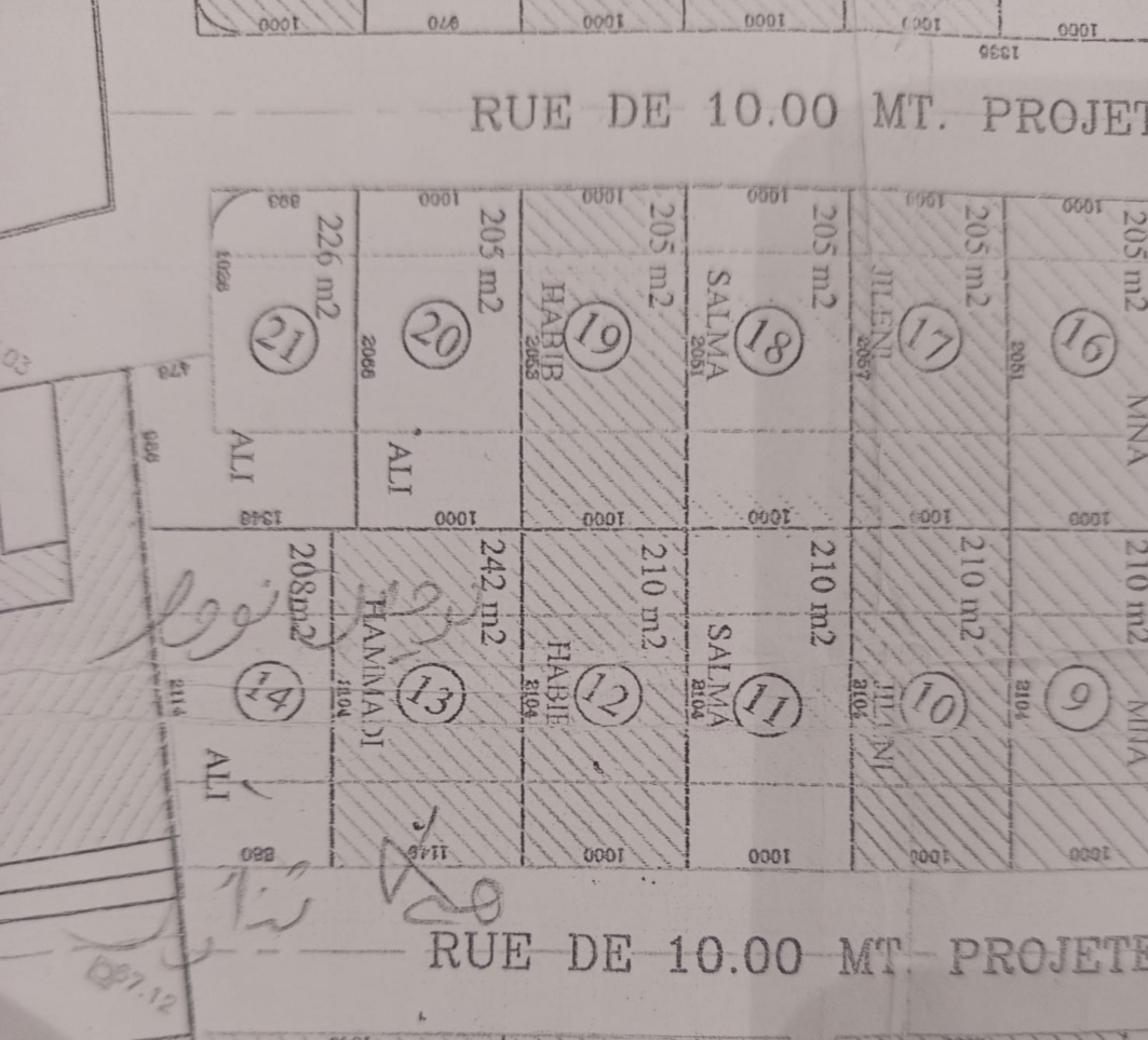 Beni Khalled&nbsp;Cite Des Jeunes&nbsp;Terrain&nbsp;Terrain nu&nbsp;Terrain constructible