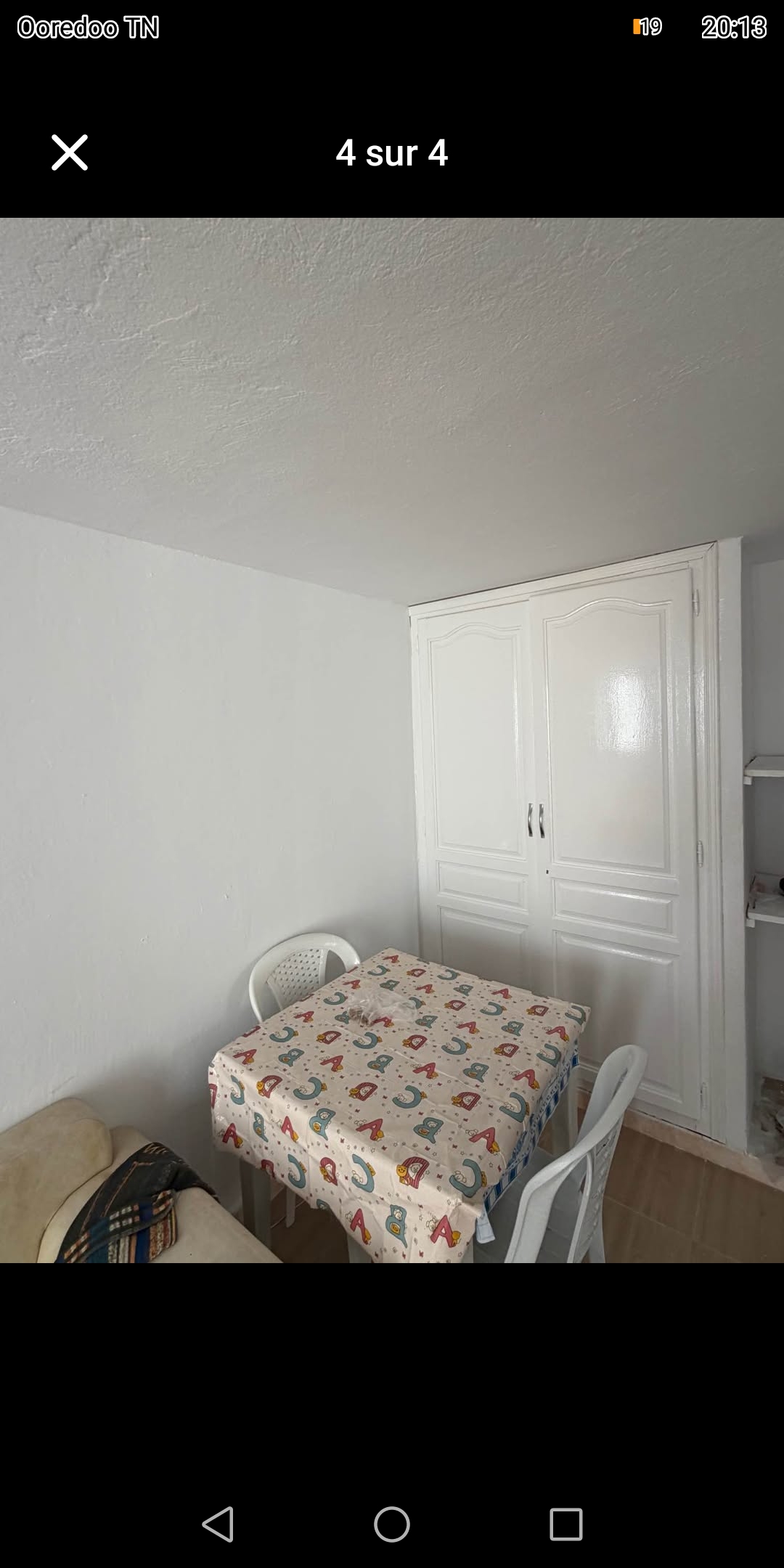 Ariana Ville&nbsp;Cite Ennasr 2&nbsp;Location&nbsp;Appart. 2 pi�ces&nbsp;S1 meubl� 850 dt par mois