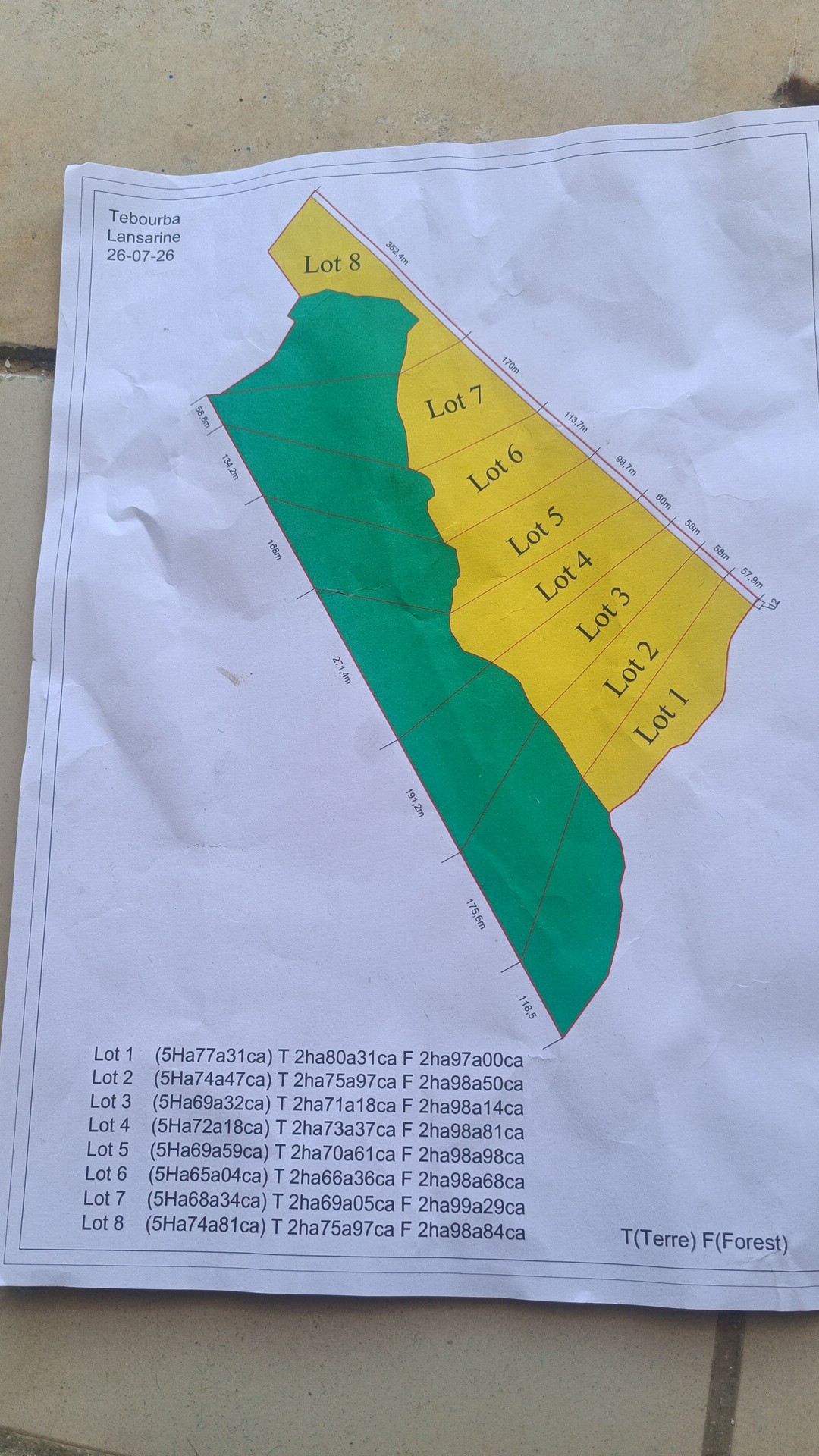 Tebourba&nbsp;El Ansarine&nbsp;Vente&nbsp;Surfaces&nbsp;Terrain agricole