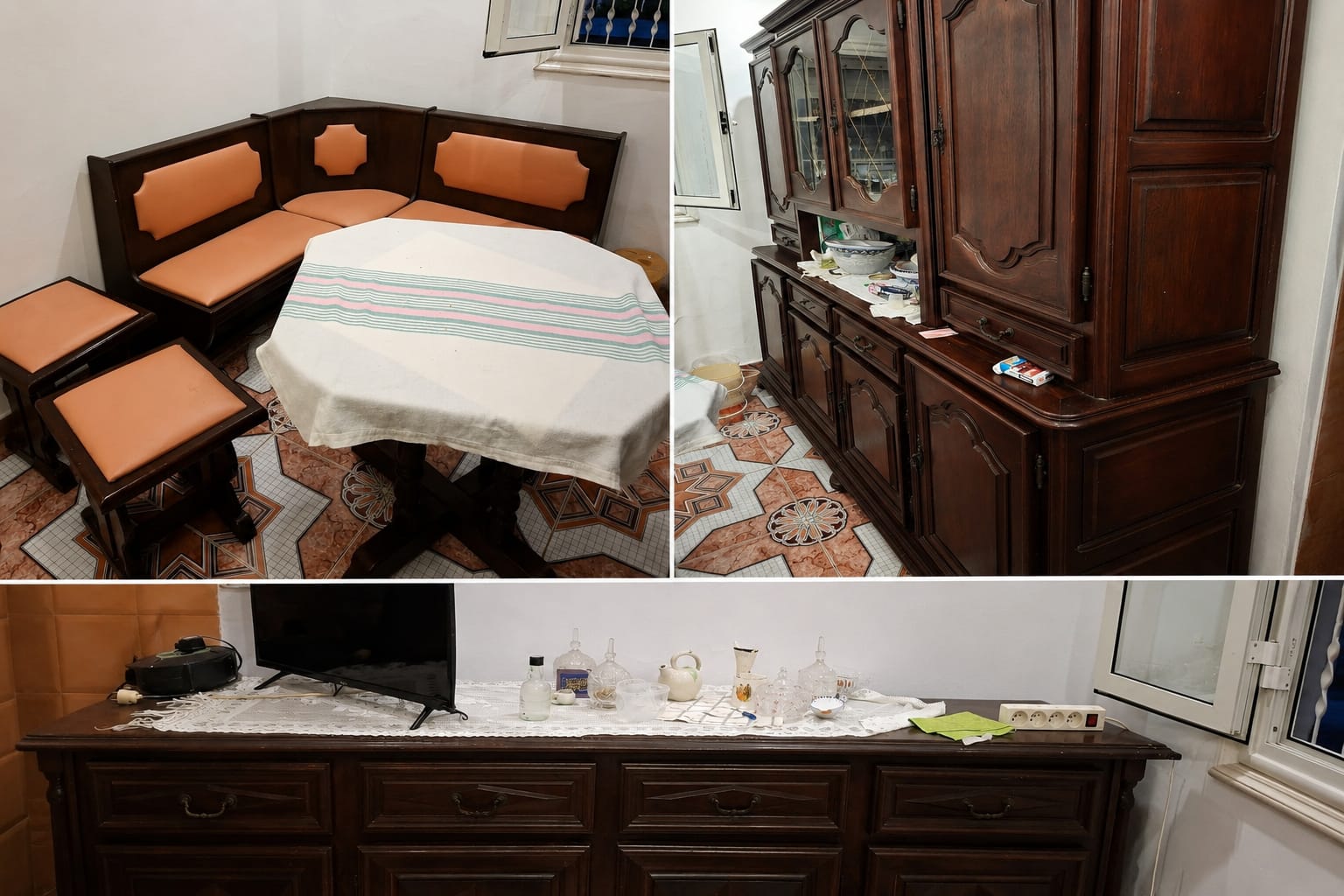 Bou Mhel El Bassatine&nbsp;Cite El Bassatine Ancien&nbsp;Salon - Salle � manger &nbsp;Salons&nbsp;Ensemble salon salle a manger bois massif