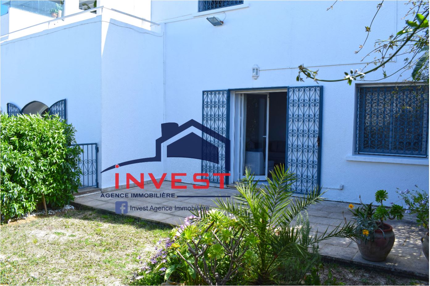 La Marsa&nbsp;Gammart&nbsp;Vente&nbsp;Appart. 2 pi�ces&nbsp;Duplex vue mer avec jardin � gammarth