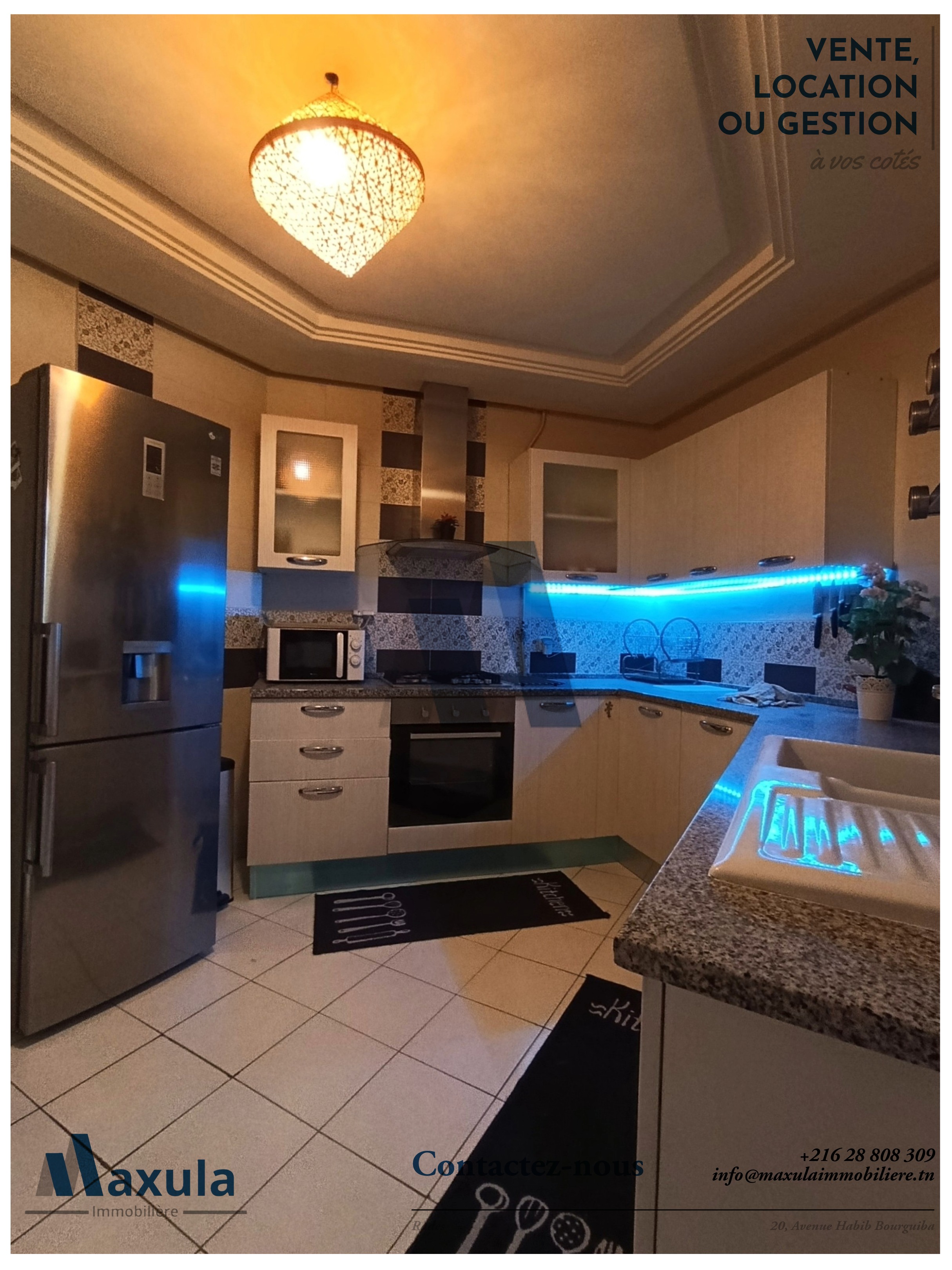 Rades&nbsp;Chouchet Rades&nbsp;Vente&nbsp;Appart. 3 pi�ces&nbsp;Appartement s2 richement meuble a chouchet rades