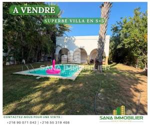 Nabeul&nbsp;Nabeul&nbsp;Vente&nbsp;Maisons&nbsp;A  villa s5 avec piscine ref513a