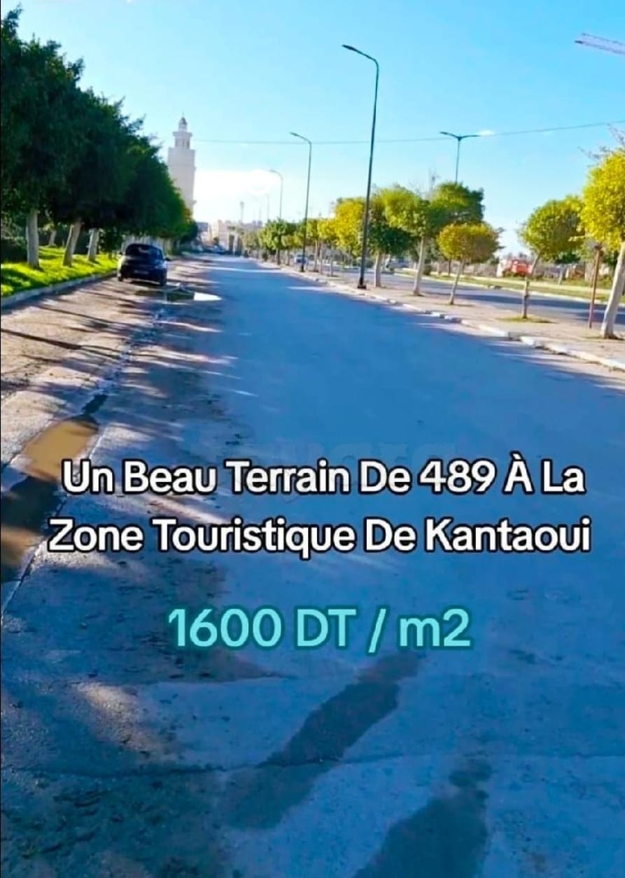 Hammam Sousse&nbsp;El Kantaoui&nbsp;Terrain&nbsp;Terrain nu&nbsp;Un lot de 489 m terrain a kantaoui