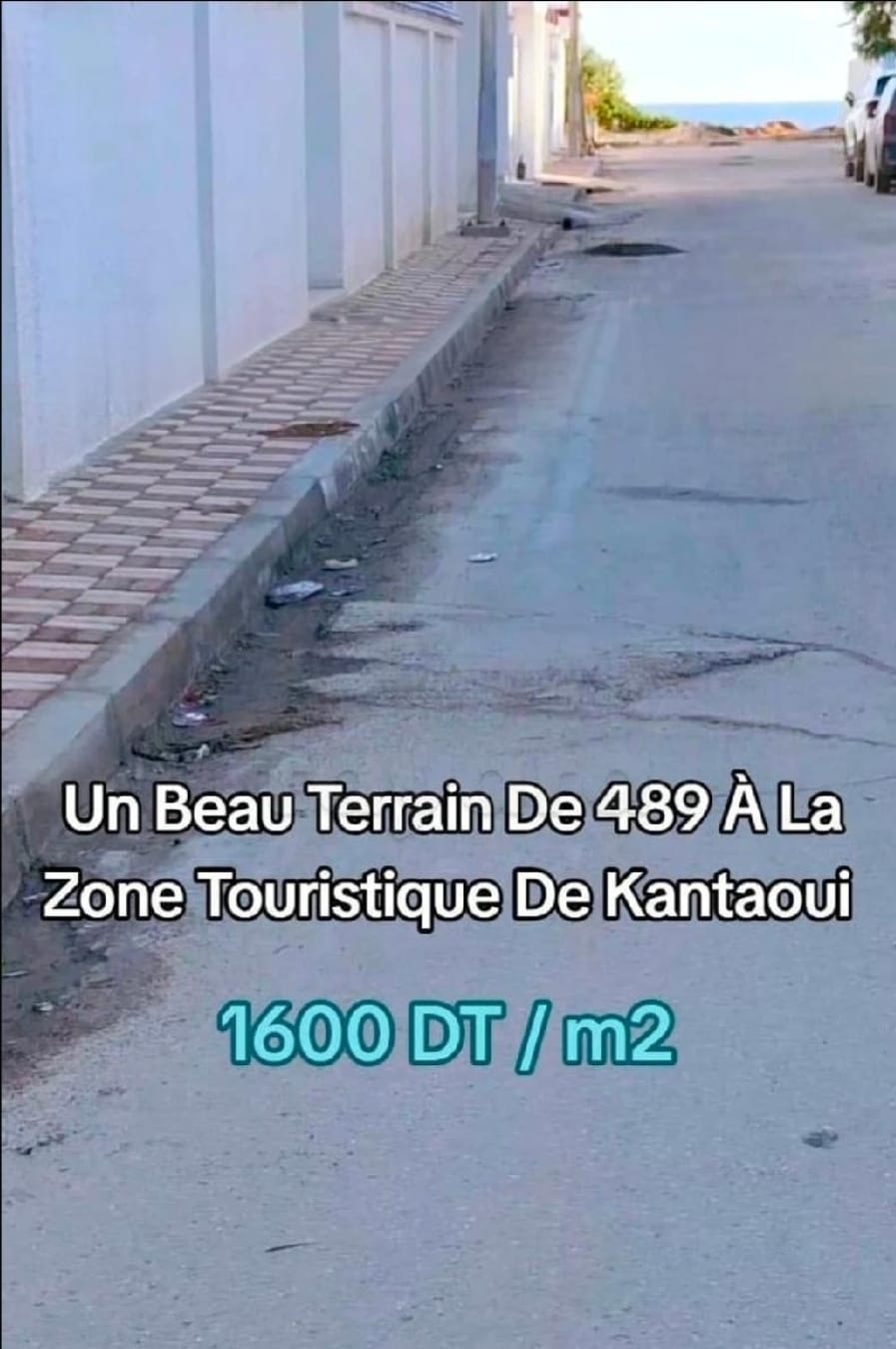 Hammam Sousse&nbsp;El Kantaoui&nbsp;Terrain&nbsp;Terrain nu&nbsp;Un lot de 489 m terrain a kantaoui