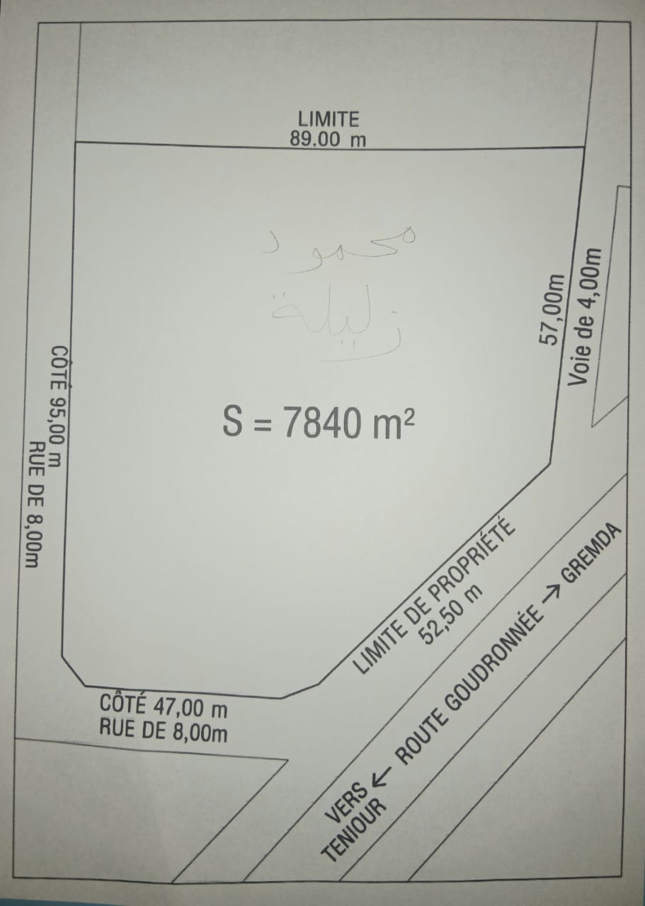 Sakiet Ezzit&nbsp;Merkez Chihya&nbsp;Terrain&nbsp;Terrain nu&nbsp;Terrain � teniour km9 sfax