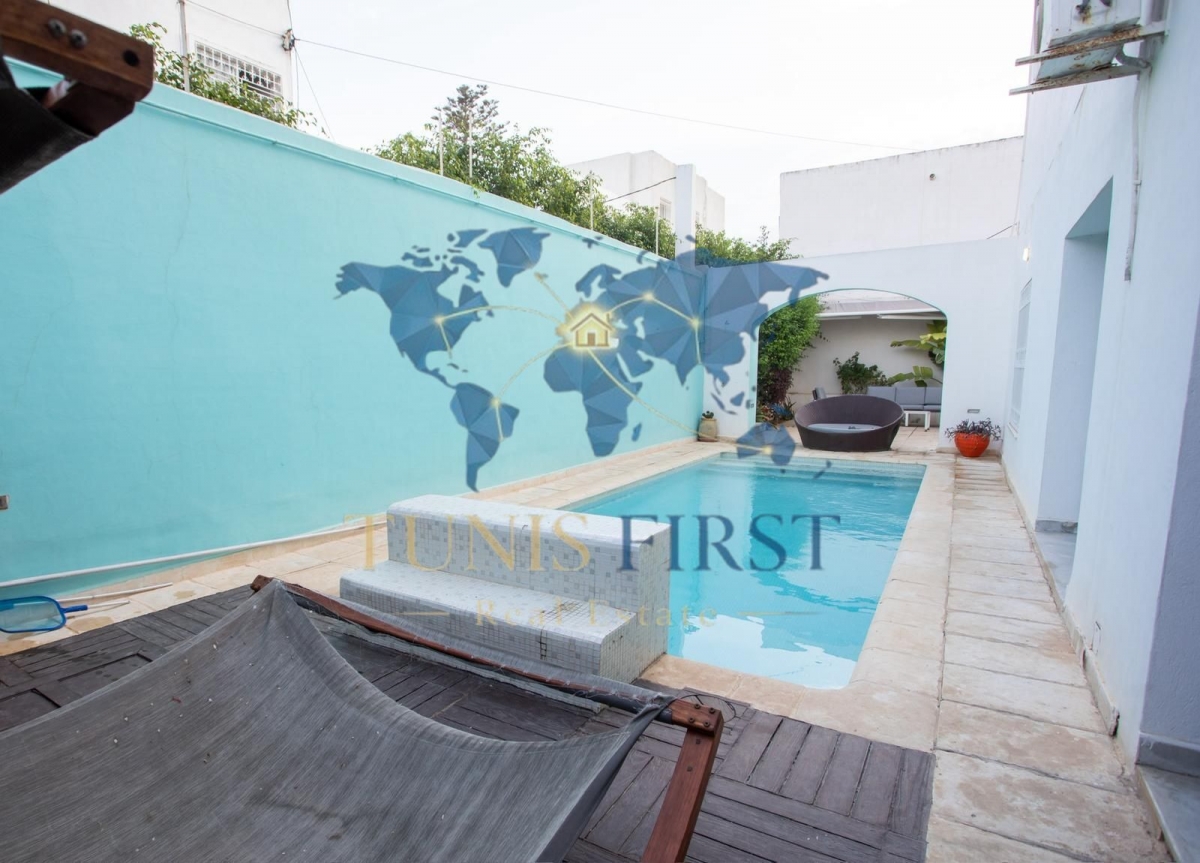 Carthage&nbsp;Amilcar&nbsp;Location&nbsp;Maisons&nbsp;Rdc de villa meublee avec piscine a carthage