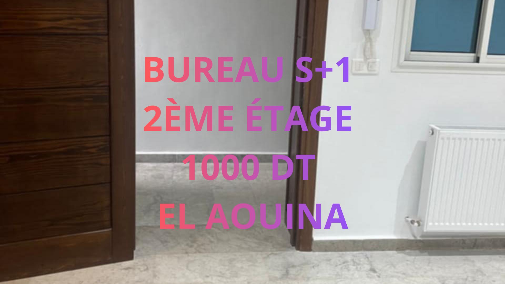 La Marsa&nbsp;El Aouina&nbsp;Location&nbsp;Appart. 1 pi�ce&nbsp;S plus 1 bureautique el aouina