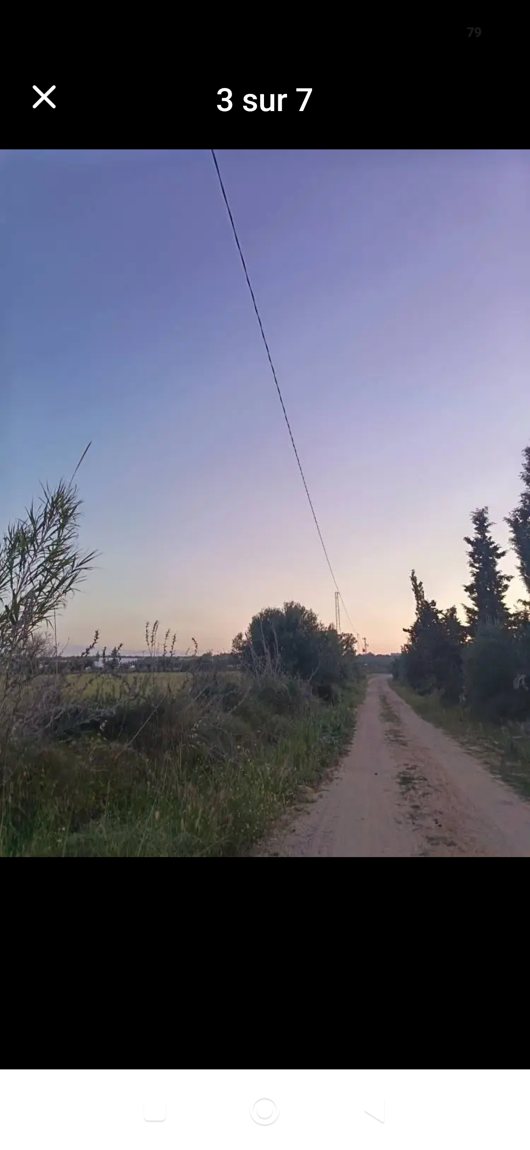 Akouda&nbsp;Chatt Meriem&nbsp;Terrain&nbsp;Terrain nu&nbsp;500 m2 rmila vue mer