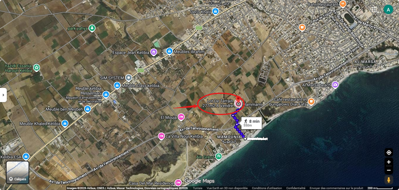 Kelibia&nbsp;Kelibia&nbsp;Terrain&nbsp;Terrain nu&nbsp;Lot de terrain �  k�libia