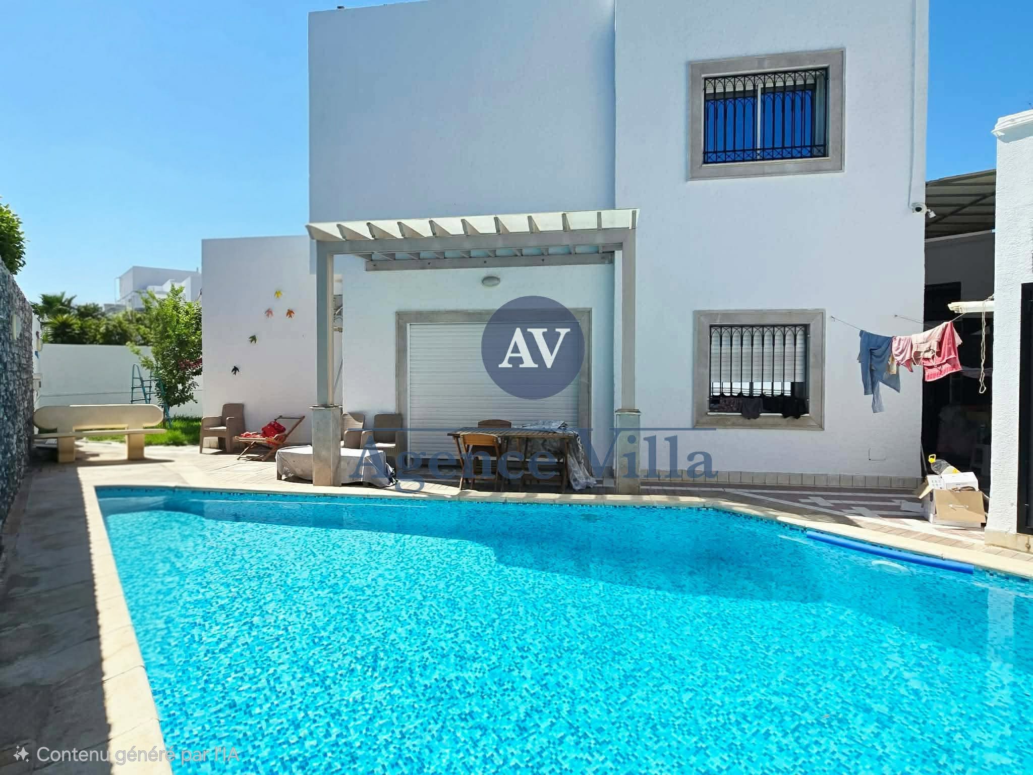 La Marsa&nbsp;Marsa Ennassim&nbsp;Location&nbsp;Maisons&nbsp;Villa meubl�e avec piscine � la marsa