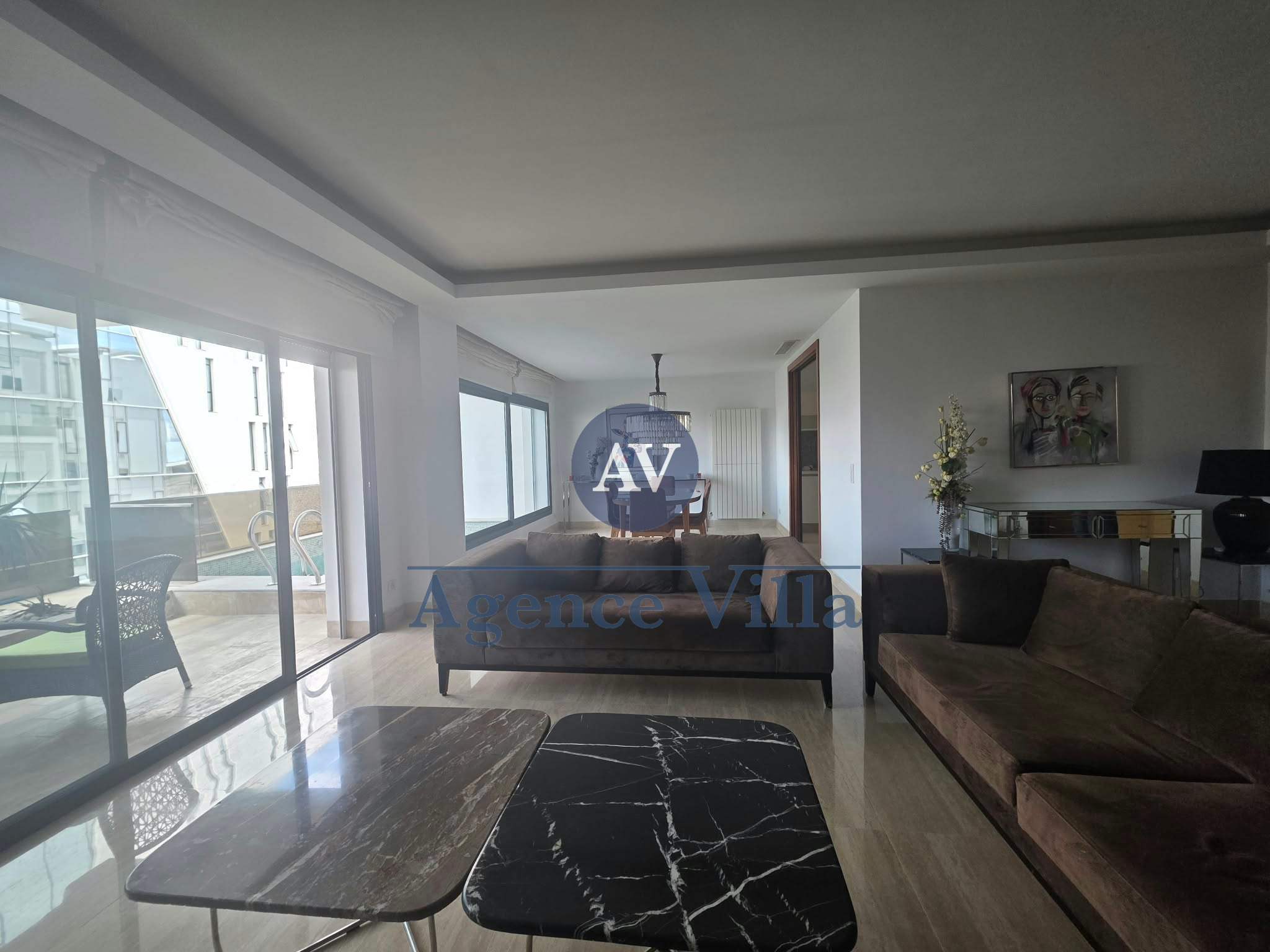 La Marsa&nbsp;Berge Du Lac&nbsp;Location&nbsp;Appart. 4 pi�ces&nbsp;Appartement s3 meubl� avec piscine au lac 2