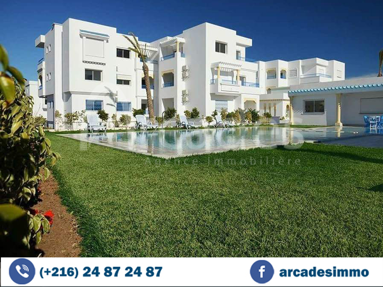 Monastir&nbsp;Monastir&nbsp;Vente&nbsp;Appart. 2 pi�ces&nbsp;Magnifique appartement avec piscine