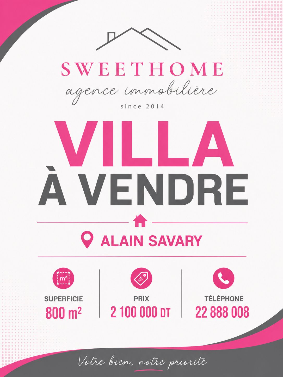Cite El Khadra&nbsp;Cite Jardins&nbsp;Vente&nbsp;Maisons&nbsp;Villa 800m2 � alain savary
