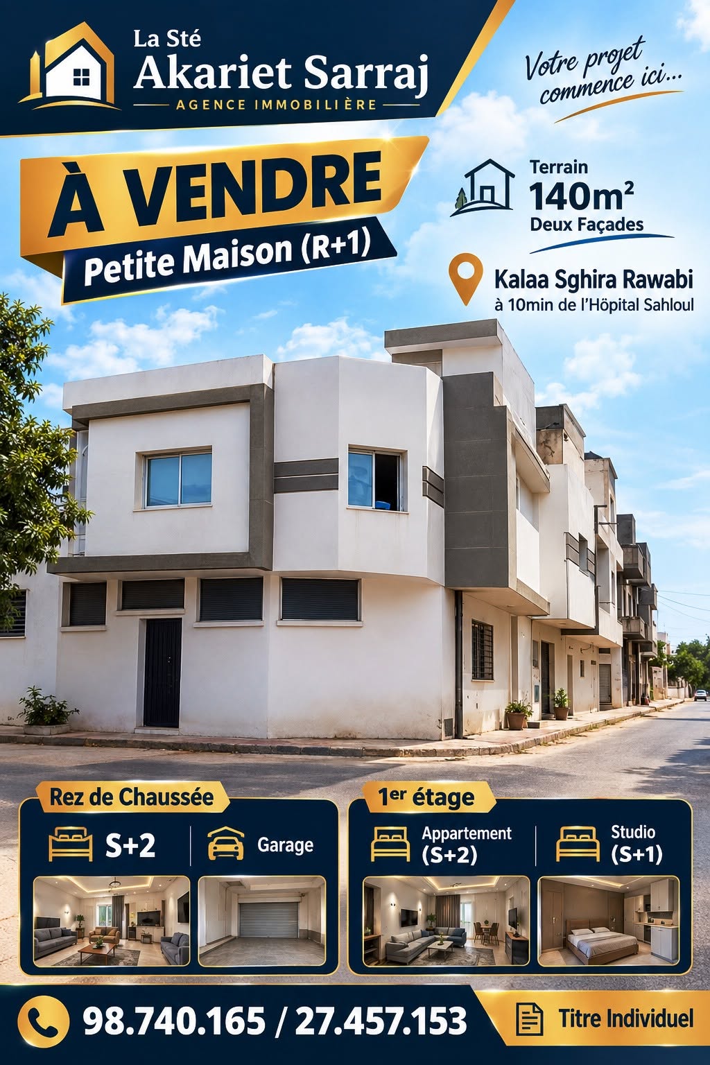 Kalaa Essghira&nbsp;Kalaa Essghira&nbsp;Vente&nbsp;Maisons&nbsp;Petite maison r1 � kalaa sghira rawabi