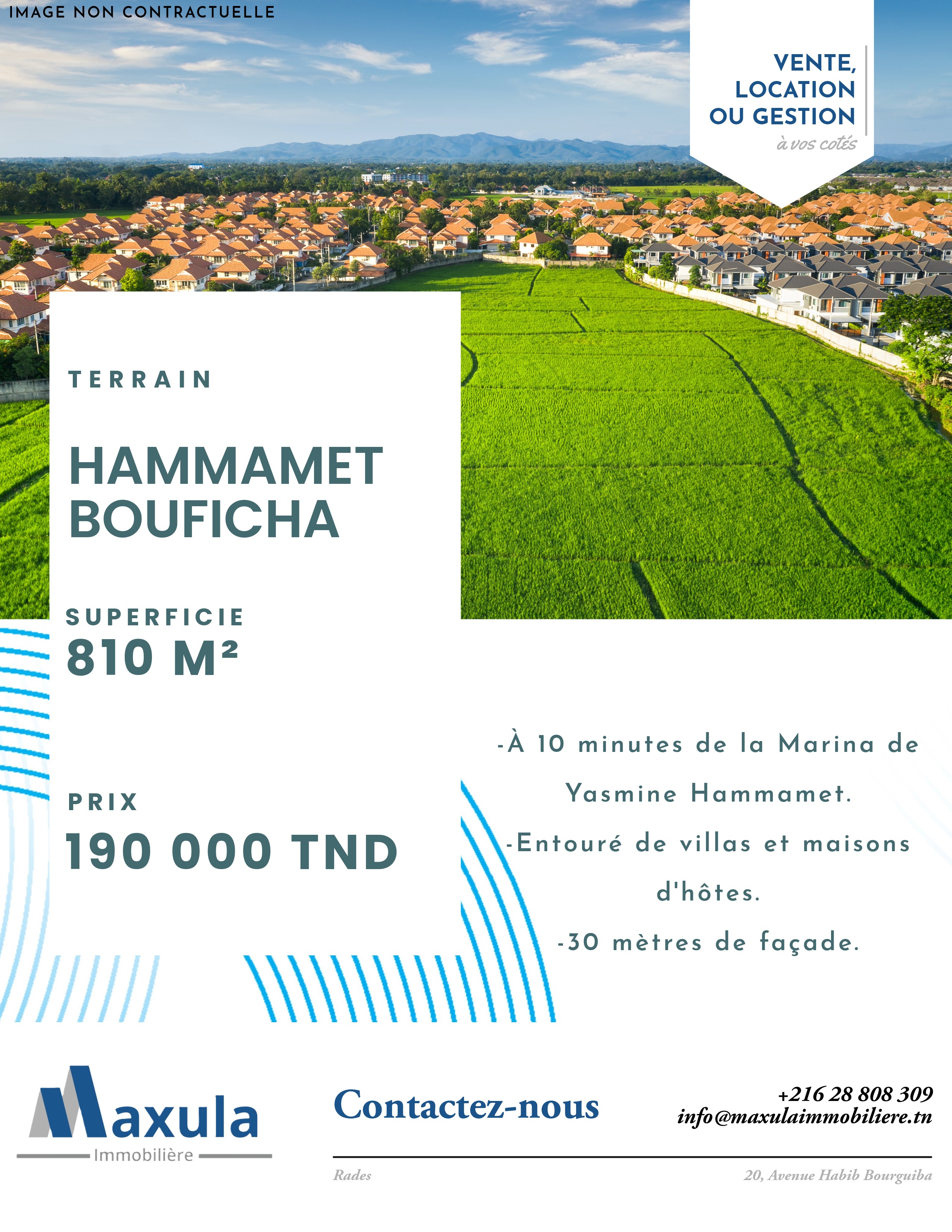 Bou Ficha&nbsp;Bou Ficha&nbsp;Terrain&nbsp;Terrain agricole&nbsp;Terrain de 810m a bouficha