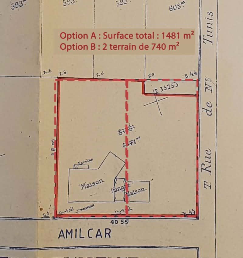 Le Bardo&nbsp;Le Bardo&nbsp;Vente&nbsp;Maisons&nbsp;Terrain � fort potentiel au bardo