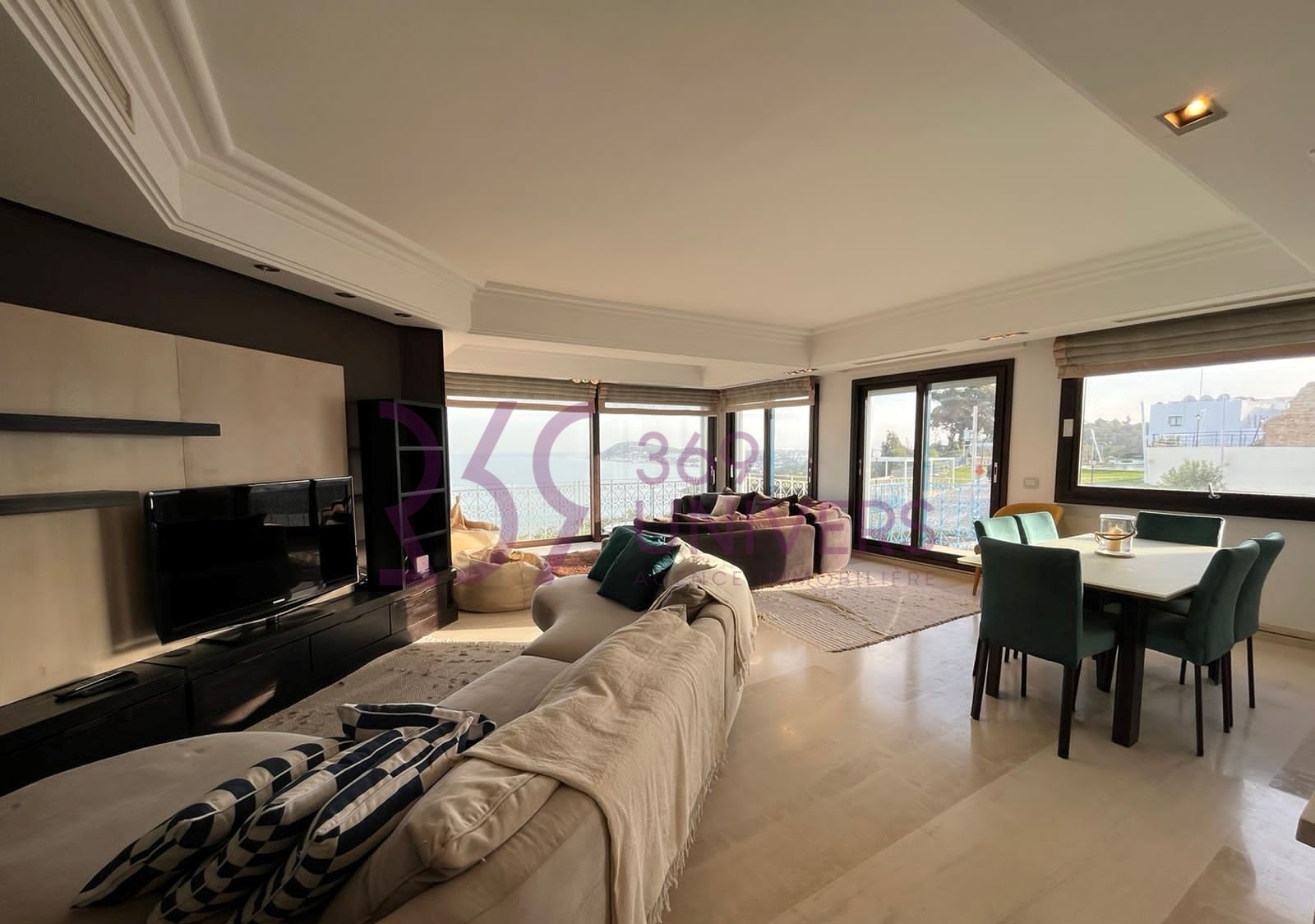La Marsa&nbsp;Gammart&nbsp;Location&nbsp;Appart. 3 pi�ces&nbsp;Appartement avec vue sur mer � gammarth ref ra046