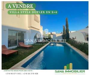 Hammamet&nbsp;Hammamet&nbsp;Vente&nbsp;Maisons&nbsp;A villa s4 avec piscine ref587a