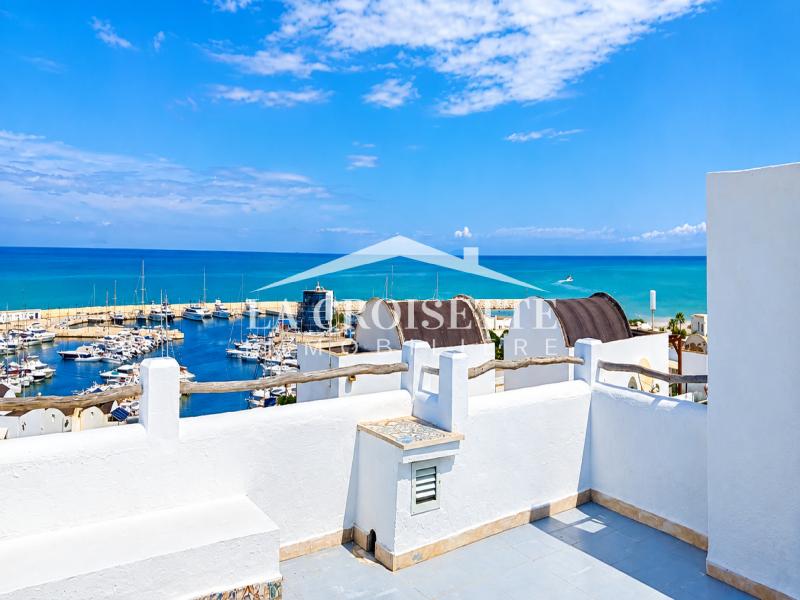 La Marsa&nbsp;Gammart&nbsp;Location&nbsp;Maisons&nbsp;Villa s2 avec vue  sur mer  � gammarth mvl0146