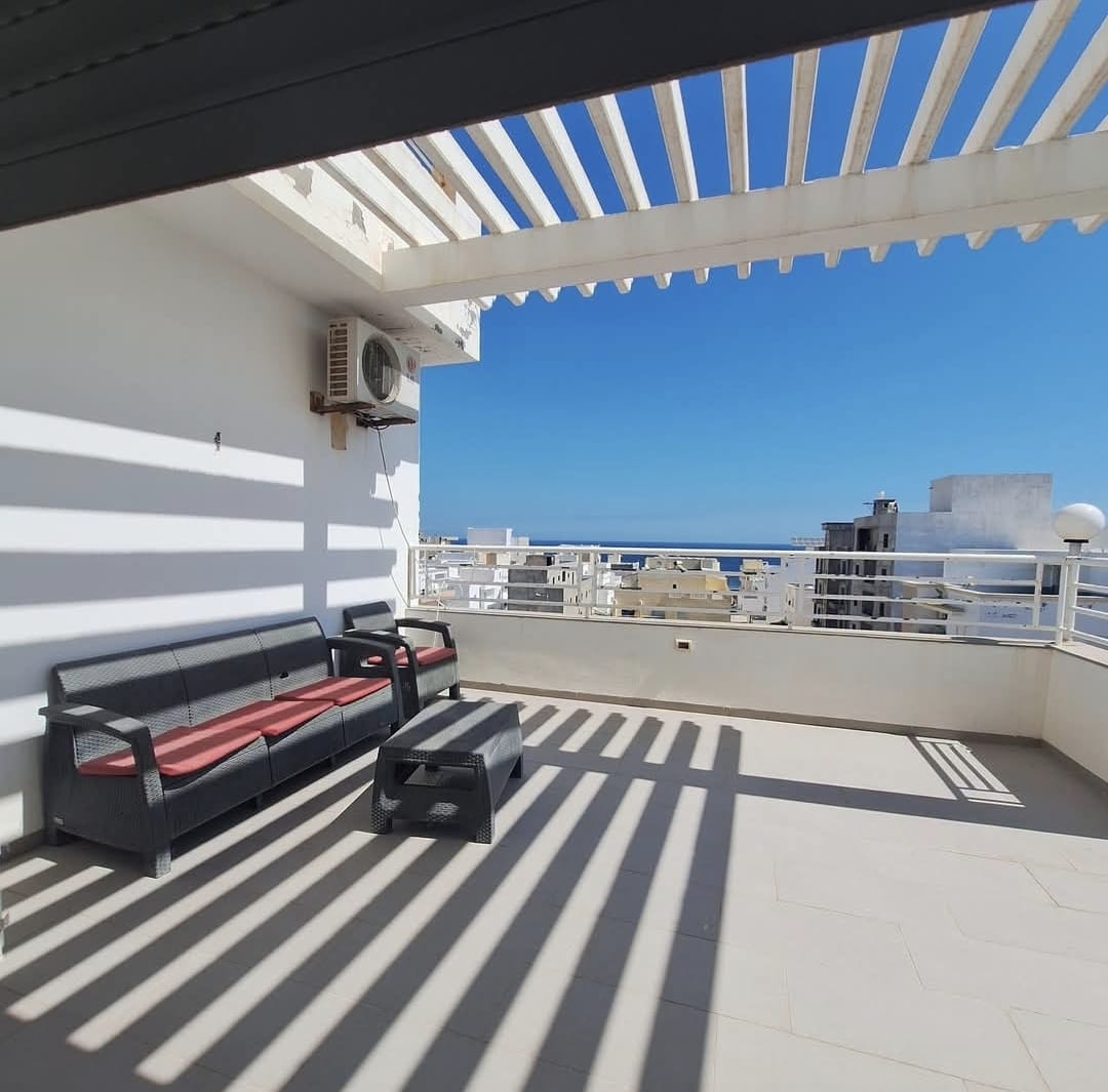 Akouda&nbsp;Chatt Meriem&nbsp;Vente&nbsp;Appart. 3 pi�ces&nbsp;A penthouse s3 vue mer a tantana kantaoui