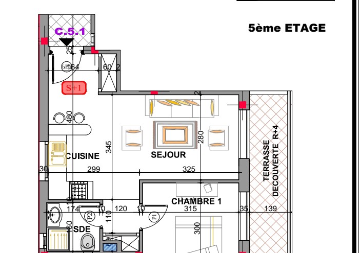 La Marsa&nbsp;El Aouina&nbsp;Vente&nbsp;Appart. 2 pi�ces&nbsp;Appart splus 1 � la nouvelle soukra