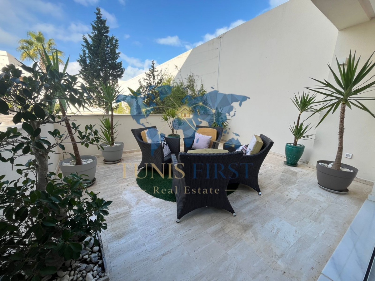 La Marsa&nbsp;Gammart&nbsp;Vente&nbsp;Appart. 3 pi�ces&nbsp;Appartement s2 avec jardins et piscine � gammarth