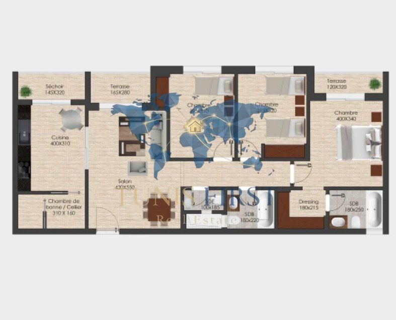 Ain Zaghouan&nbsp;Ain Zaghouan&nbsp;Vente&nbsp;Appart. 4 pi�ces&nbsp;Appartement s3 � ain zaghouan nord