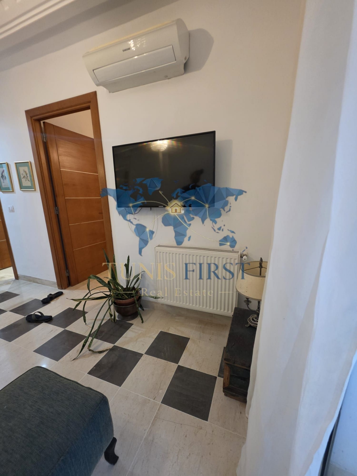 Ain Zaghouan&nbsp;Jardins de Carthage&nbsp;Location&nbsp;Appart. 2 pi�ces&nbsp;Appartement s1 meubl� aux  jardins de carthage