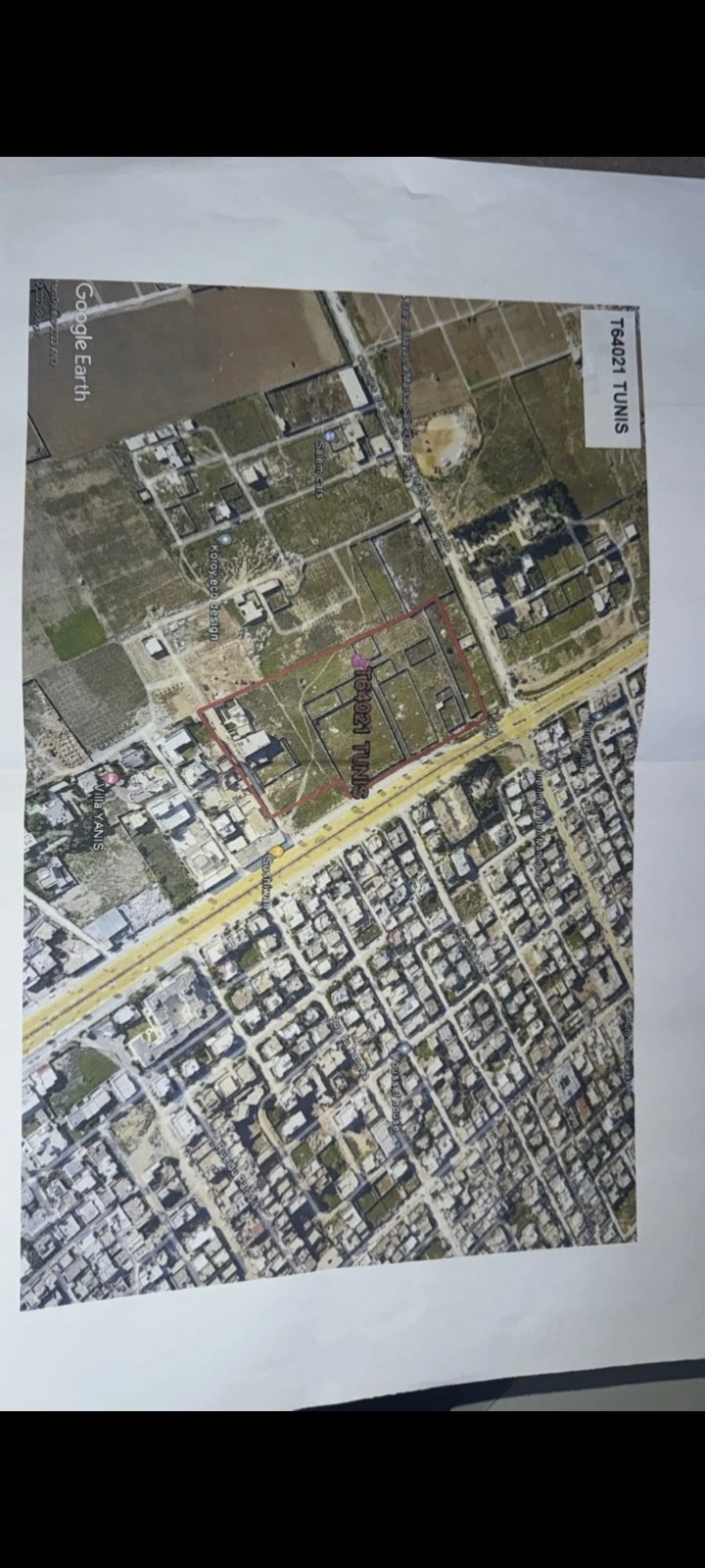 La Marsa&nbsp;Cite Bhar Lazreg&nbsp;Vente&nbsp;Surfaces&nbsp;Terrain la marsa