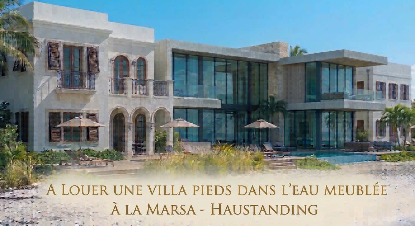 La Marsa&nbsp;Marsa Safsaf&nbsp;Location&nbsp;Maisons&nbsp;Villa meubl�e pieds dans l'eau � la marsa