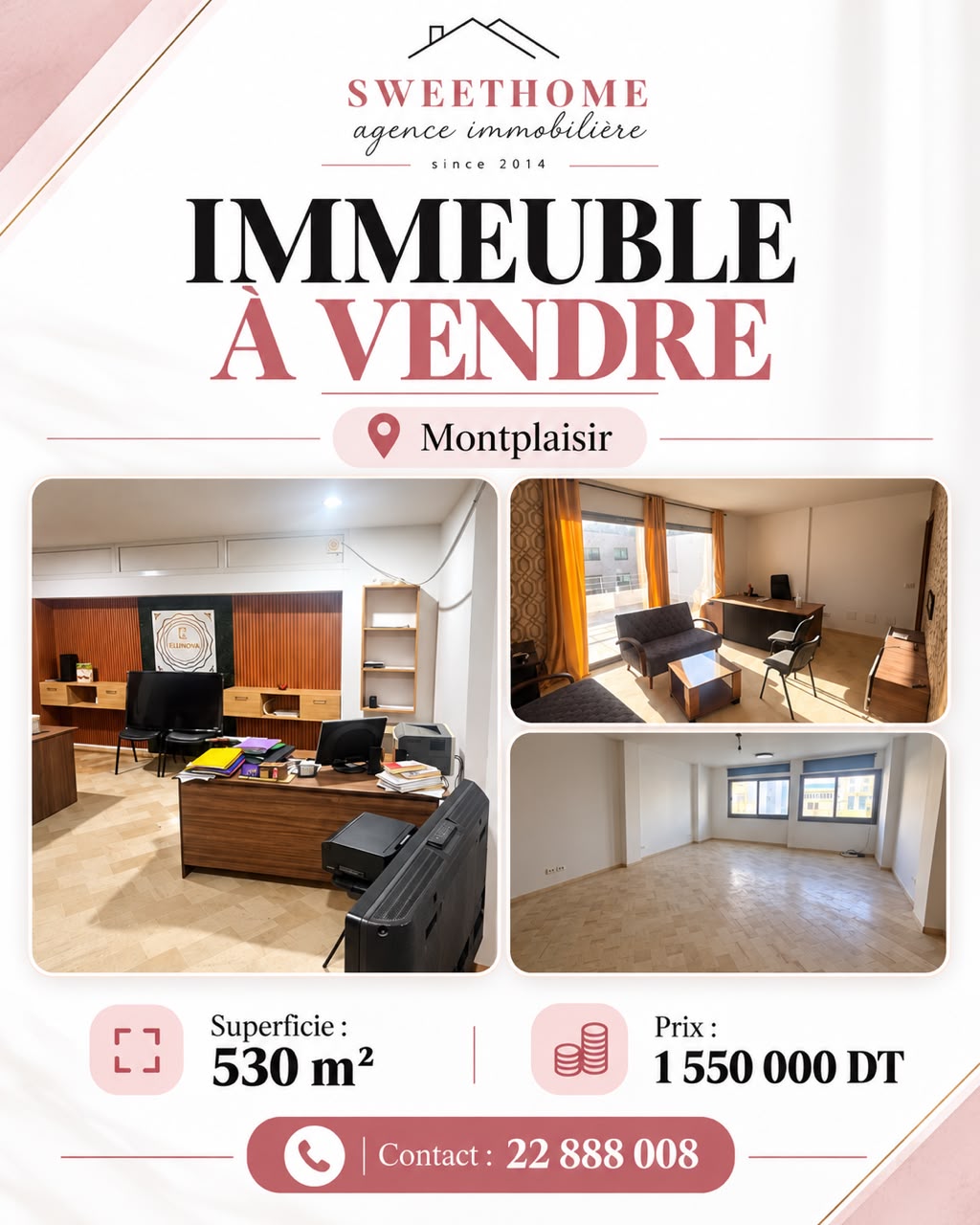 Bab Bhar&nbsp;Montplaisir&nbsp;Bureaux & Commerces&nbsp;Bureau&nbsp;Immeuble bureautique � montplaisir