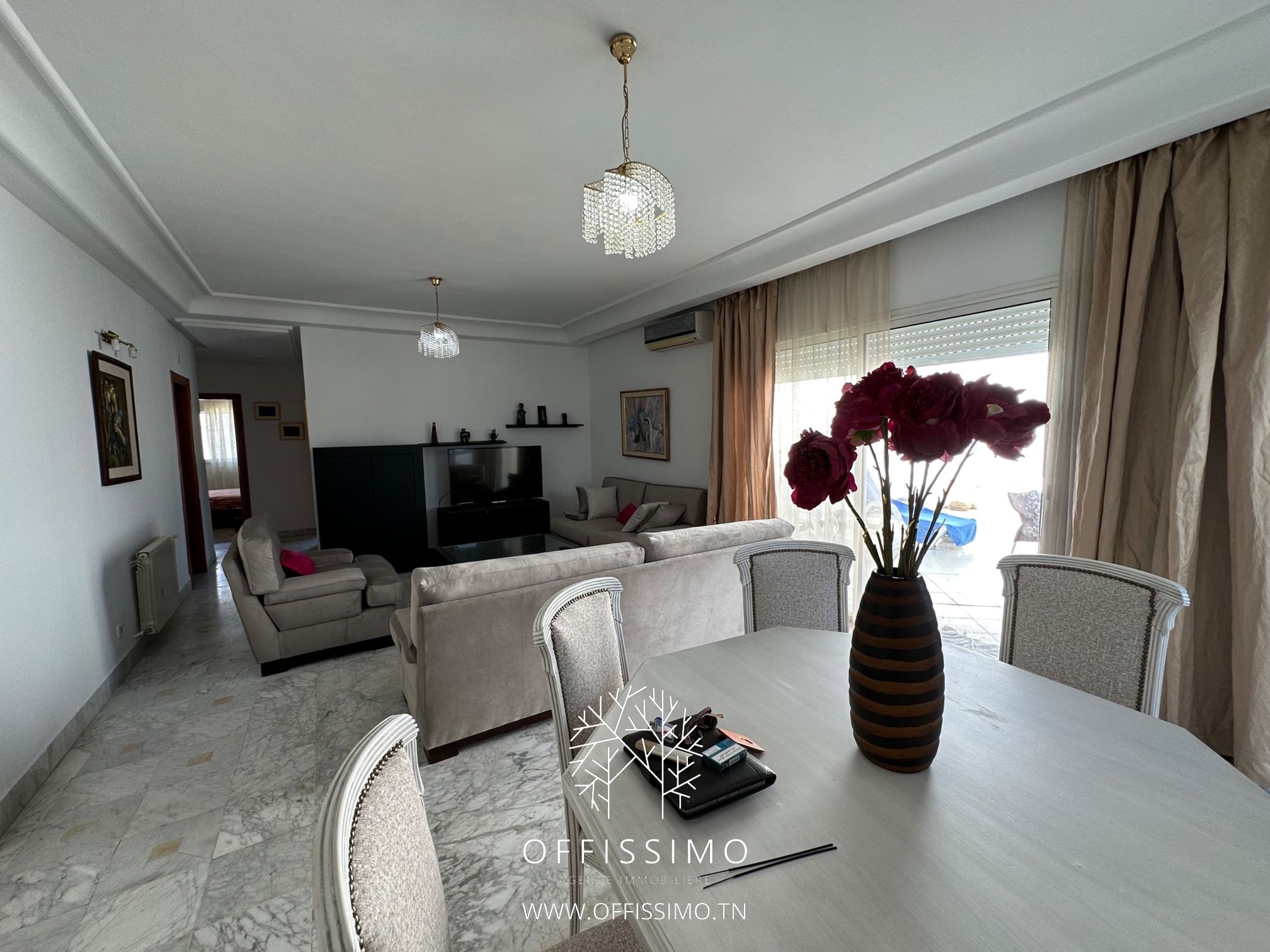 La Marsa&nbsp;Berge Du Lac&nbsp;Location&nbsp;Appart. 3 pi�ces&nbsp;Appartement s3 meubl� disponible aux berges du lac