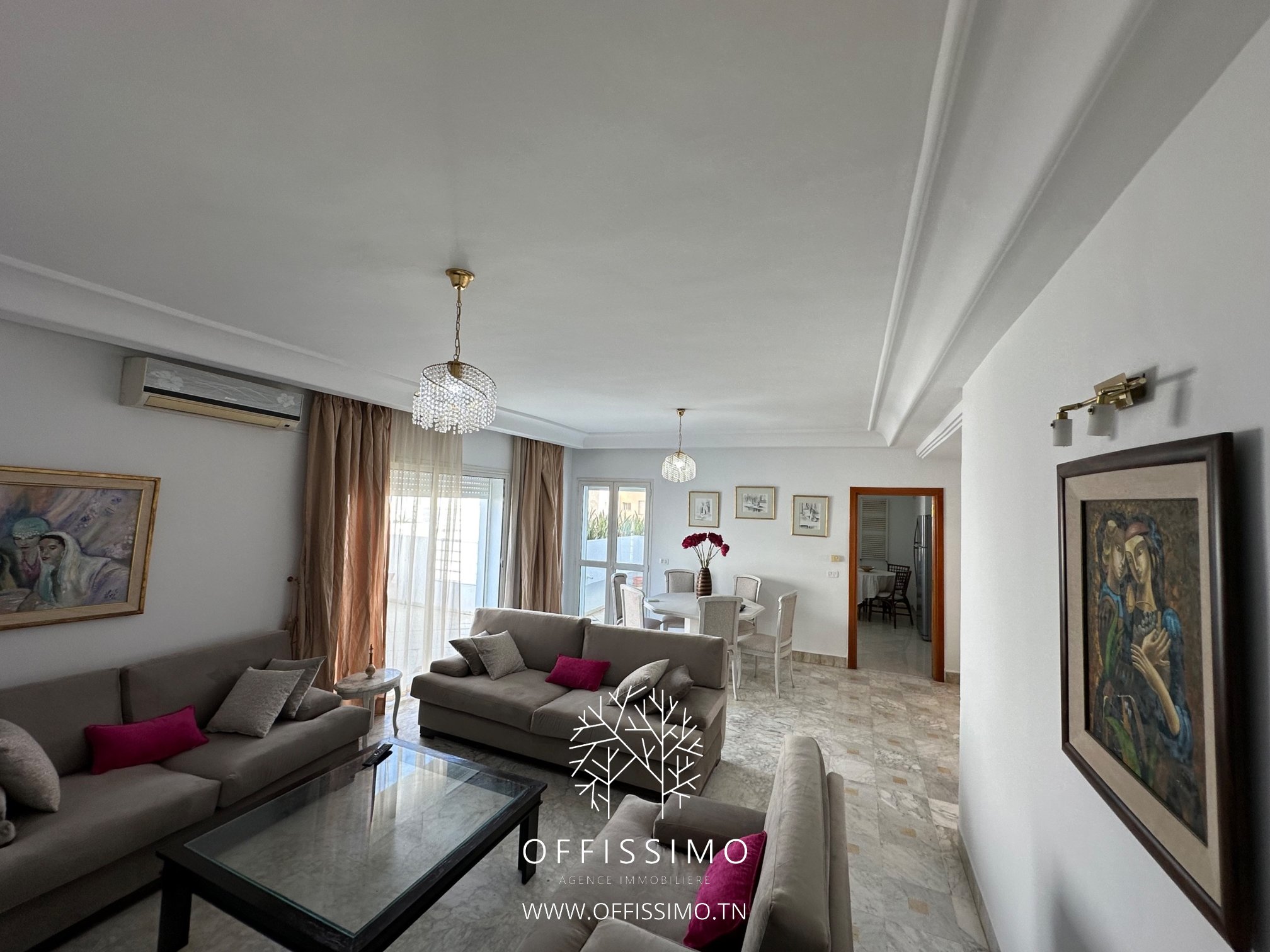La Marsa&nbsp;Berge Du Lac&nbsp;Location&nbsp;Appart. 3 pi�ces&nbsp;Appartement s3 meubl� disponible aux berges du lac
