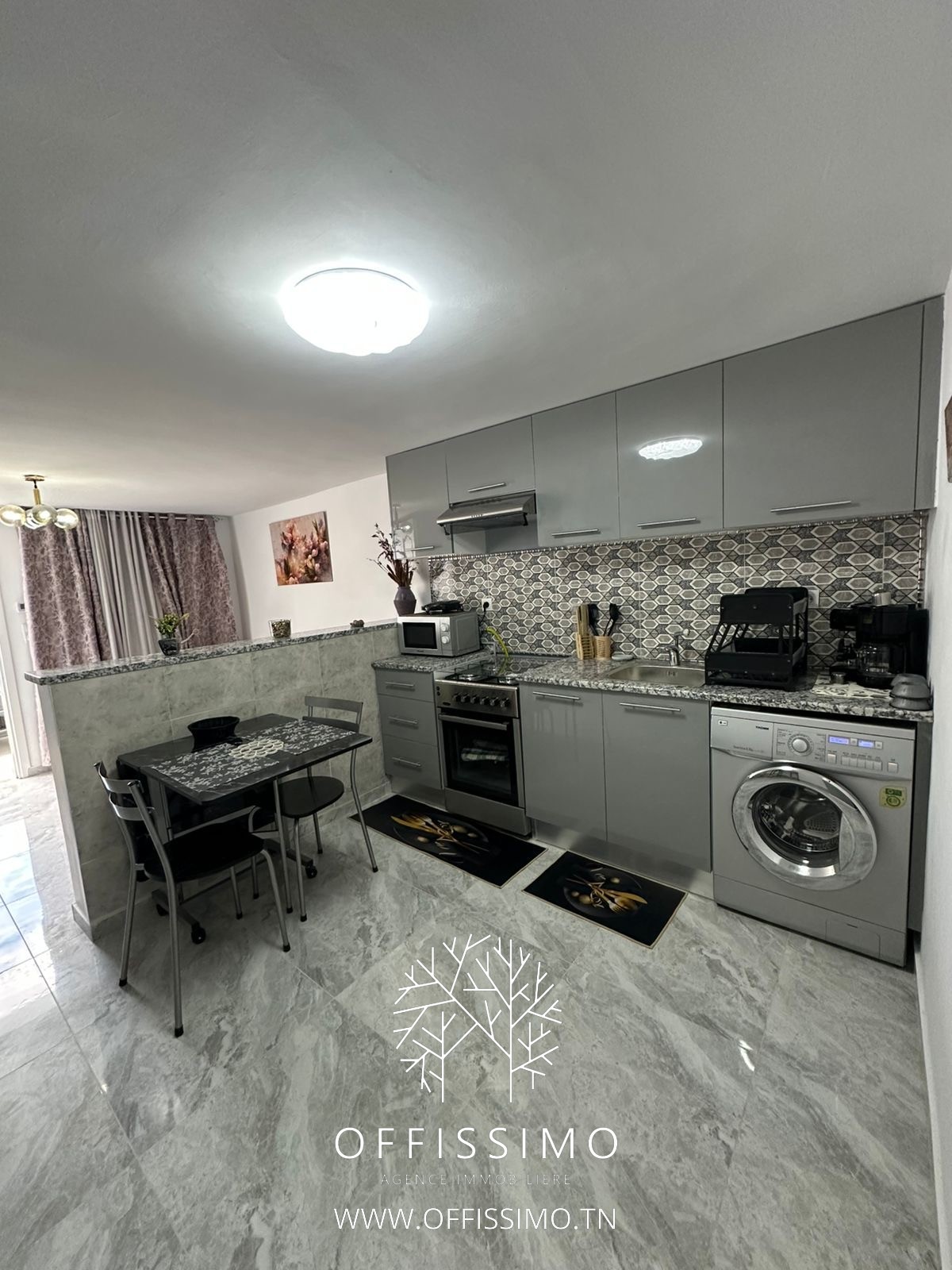 La Marsa&nbsp;Gammart&nbsp;Location&nbsp;Appart. 1 pi�ce&nbsp;S1 meubl� route de gammarth
