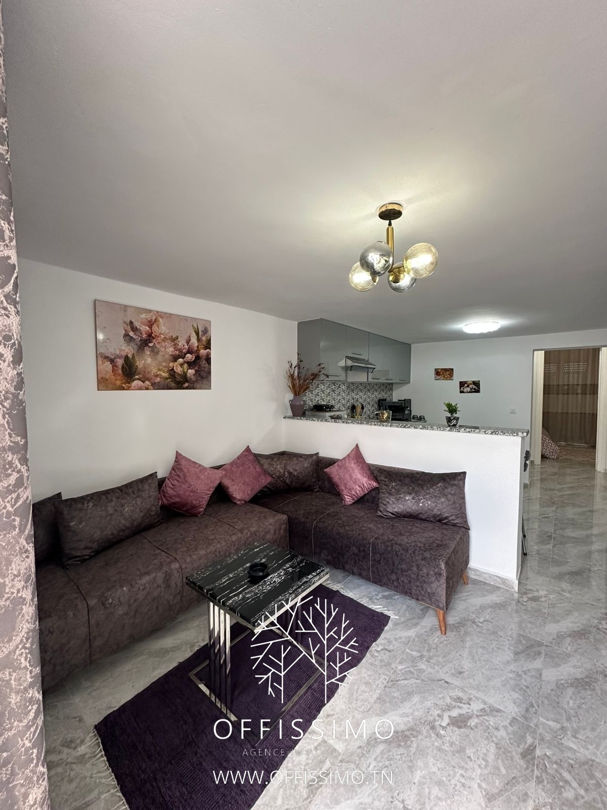 La Marsa&nbsp;Gammart&nbsp;Location&nbsp;Appart. 1 pi�ce&nbsp;S1 meubl� route de gammarth