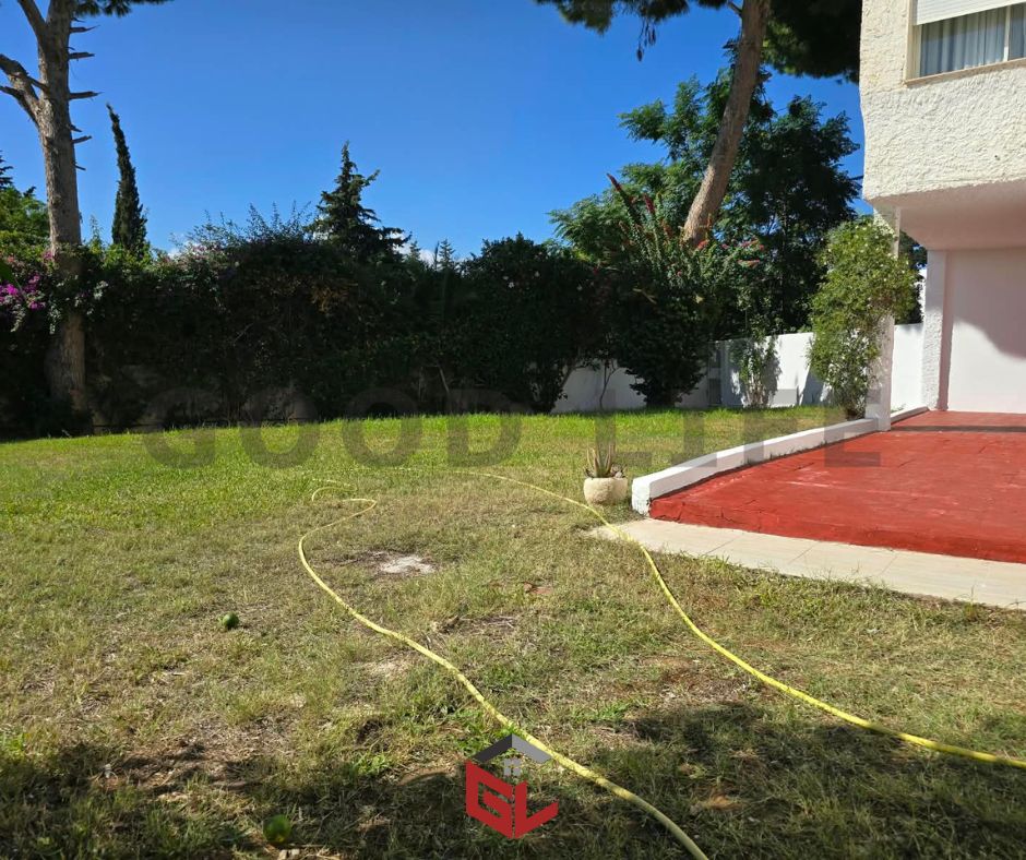 La Marsa&nbsp;Gammart&nbsp;Location&nbsp;Appart. 4 pi�ces&nbsp;Rdc de villa en s3 avec jardin � gammarth