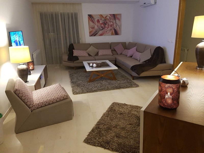 La Marsa&nbsp;Sidi Daoud&nbsp;Location&nbsp;Appart. 3 pi�ces&nbsp;S2 meubl� dans une r�sidence haut standing