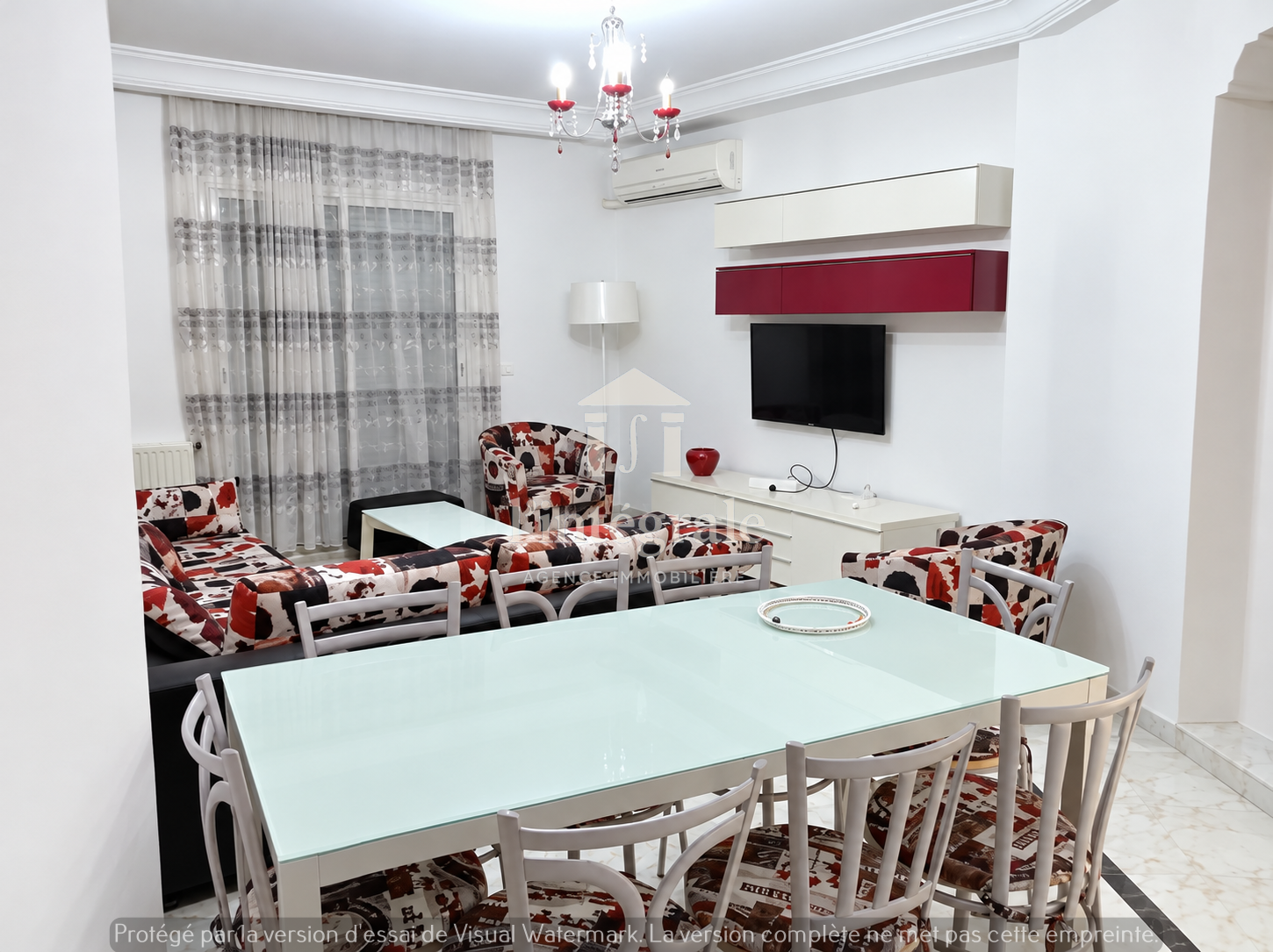 Ariana Ville&nbsp;El Menzah 7&nbsp;Location&nbsp;Appart. 4 pi�ces&nbsp;S3 bien meubl� avec une grande terrasse