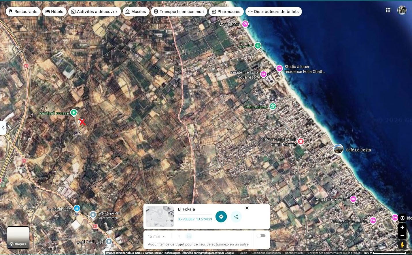 Akouda&nbsp;Chatt Meriem&nbsp;Terrain&nbsp;Terrain agricole&nbsp;Opportunit� terrain d'investisement 12700m � rmila