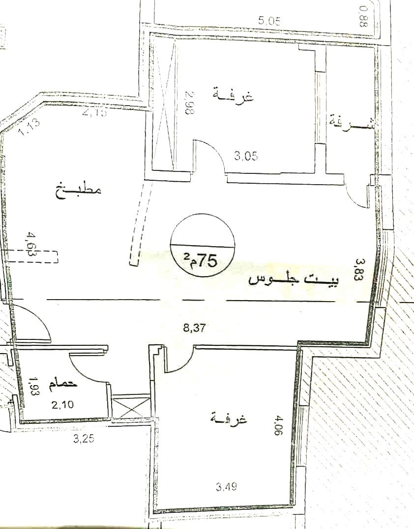Akouda&nbsp;Chatt Meriem&nbsp;Vente&nbsp;Appart. 3 pi�ces&nbsp;Appartement s2 proche de la plage chatt mariem