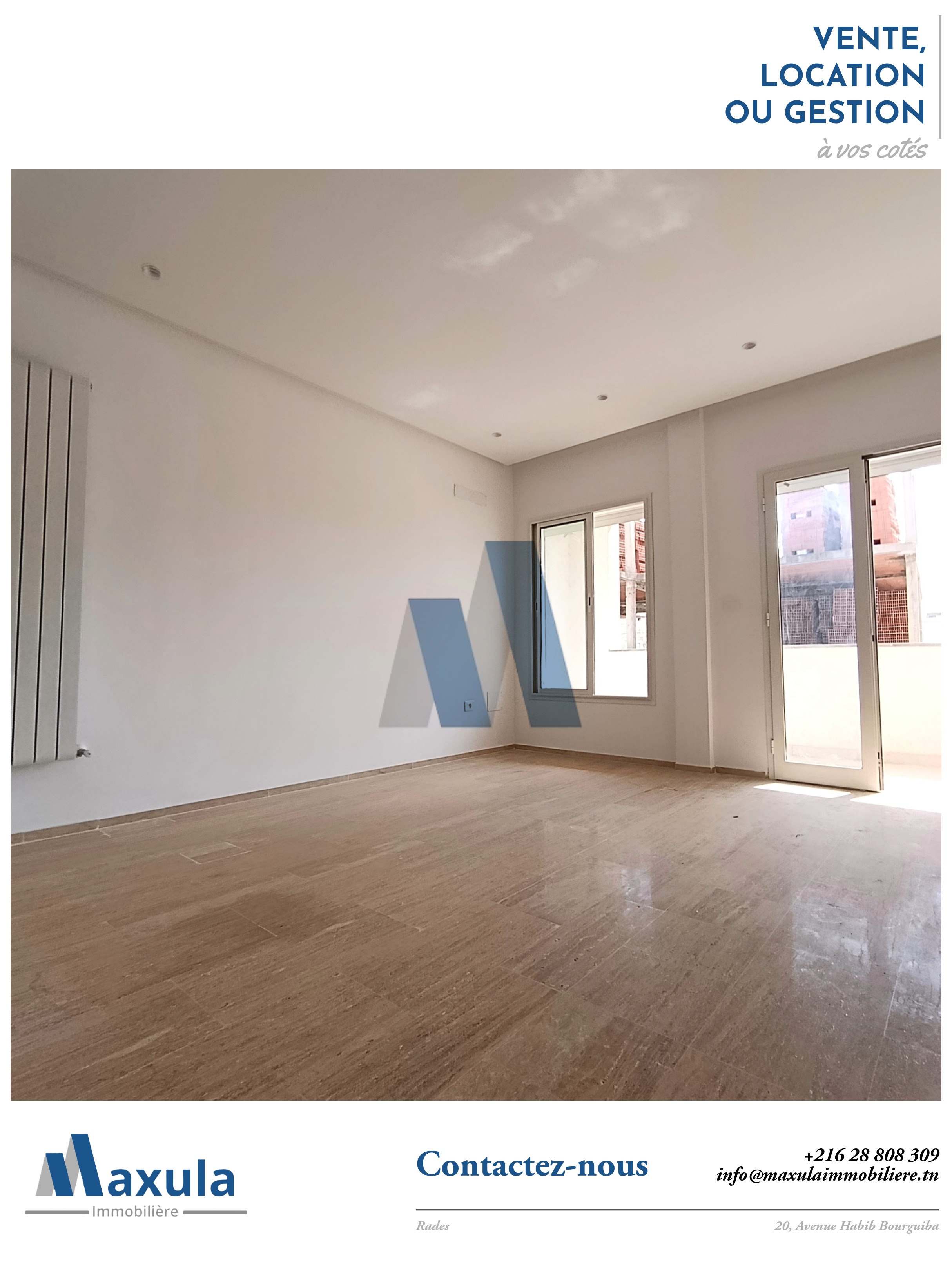Rades&nbsp;Rades Plage&nbsp;Location&nbsp;Appart. 3 pi�ces&nbsp;Appartement s2 a rades plage mongi slim
