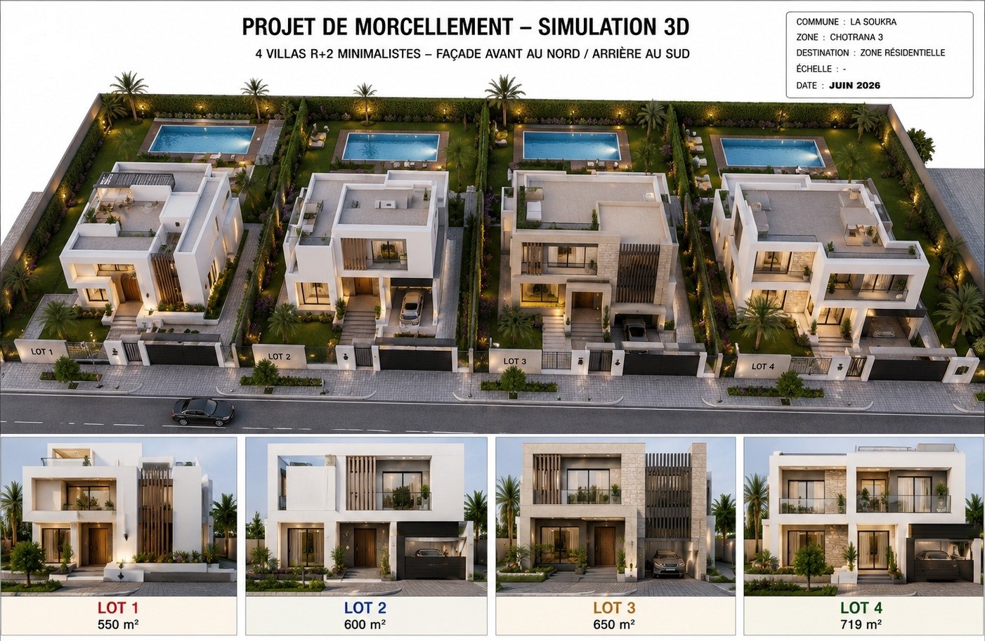 La Soukra&nbsp;Chotrana 3&nbsp;Terrain&nbsp;Terrain nu&nbsp;Opportunit�  � la soukra  totalit� ou par lots