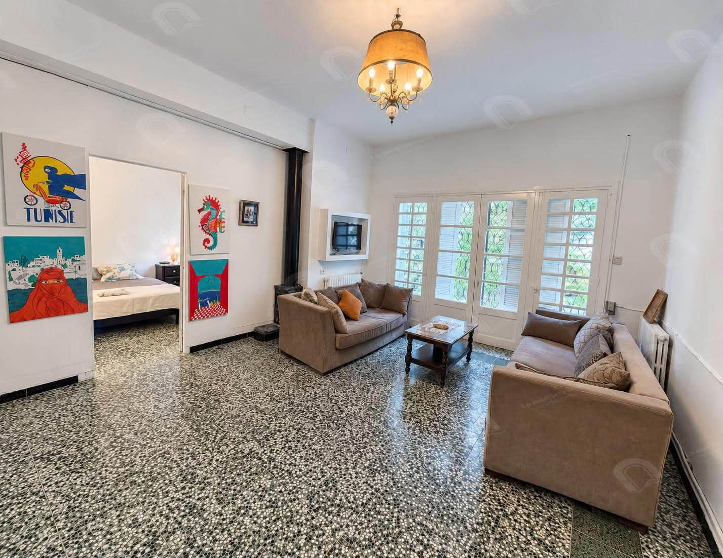 El Menzah&nbsp;Tunis Belvedere&nbsp;Location&nbsp;Appart. 1 pi�ce&nbsp;Joli s1 meubl� avec jardin