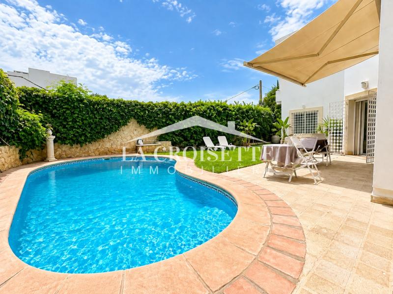 La Marsa&nbsp;Sidi Daoud&nbsp;Location&nbsp;Maisons&nbsp;Villa meubl�e s5 avec piscine � la marsa mvl0421
