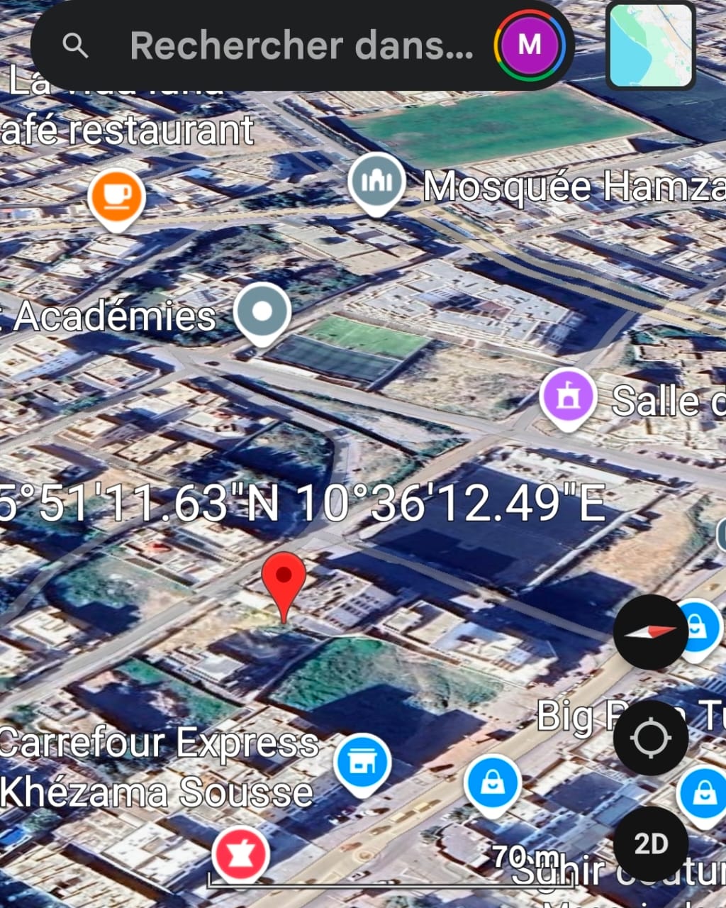 Sousse Jaouhara&nbsp;Sousse Khezama&nbsp;Terrain&nbsp;Terrain nu&nbsp;Occasion d'or terrain 694 m pr� gp1