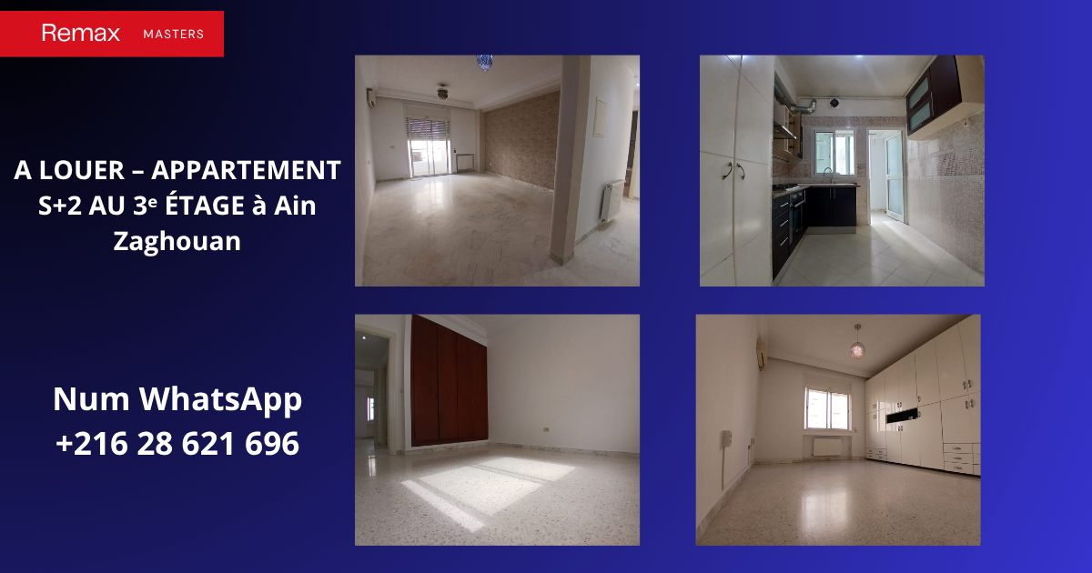 Ain Zaghouan&nbsp;Ain Zaghouan&nbsp;Location&nbsp;Appart. 2 pi�ces&nbsp;Appartement s2 a ain zaghouan