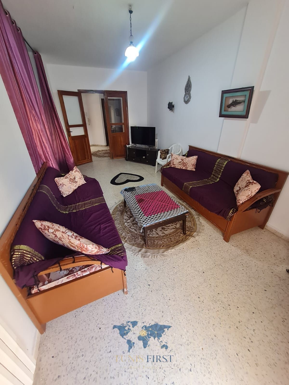 El Menzah&nbsp;El Manar 2&nbsp;Location&nbsp;Appart. 2 pi�ces&nbsp;S1 meubl� � el manar 2
